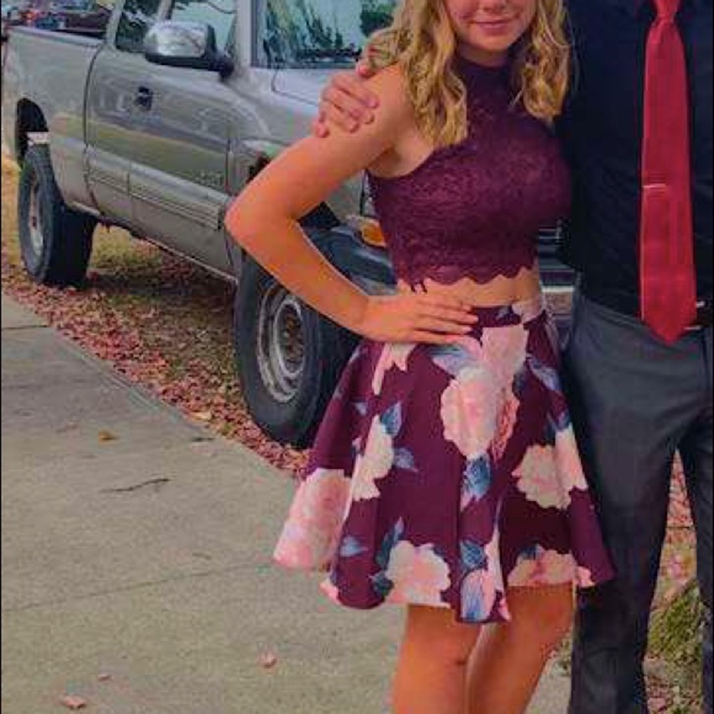 Red Two Piece Dress Size 3